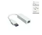 Preview: USB Adapter to Gbit LAN for MAC and PC, USB 3.0 (2.0) A male to RJ45 female, white, DINIC Box